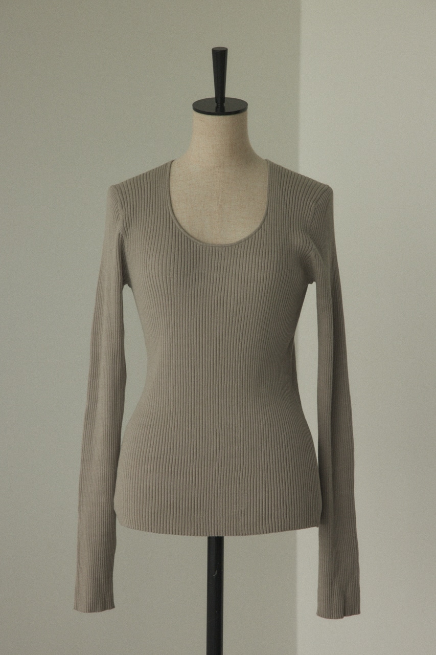 washable round neck tops L/GRY FREE