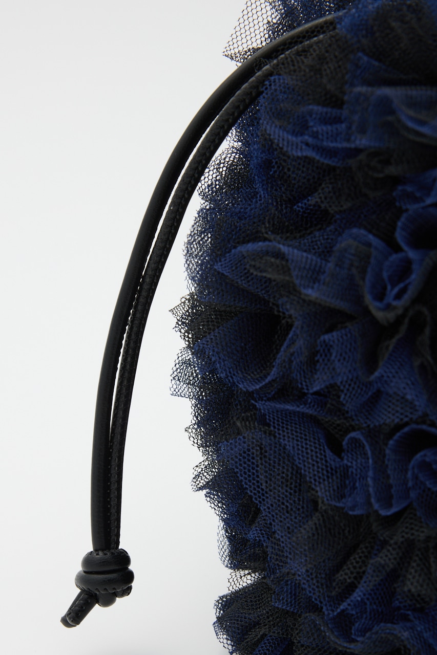 【SHEL'TTER SELECT】配色チュール2WAYドロストショルダーバッグ NVY FREE