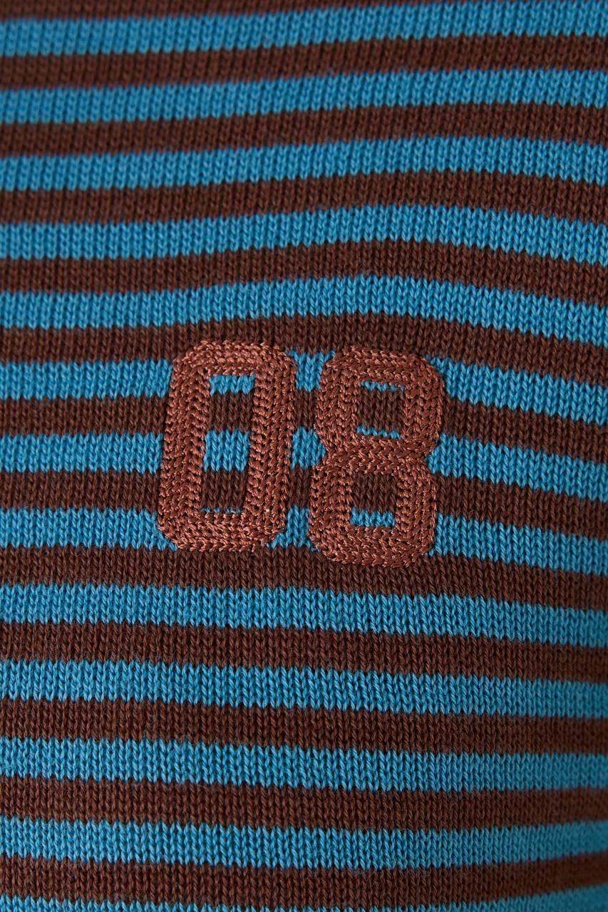 【GREEN BUTTER】Washable Stripe Cotton カーディガン BRN FREE