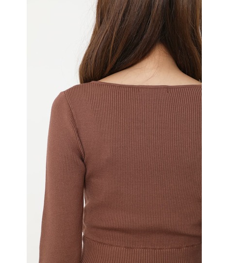 rienda | Cache-coeur Knit Pleats OP (ワンピース(ミニ・ミディアム 