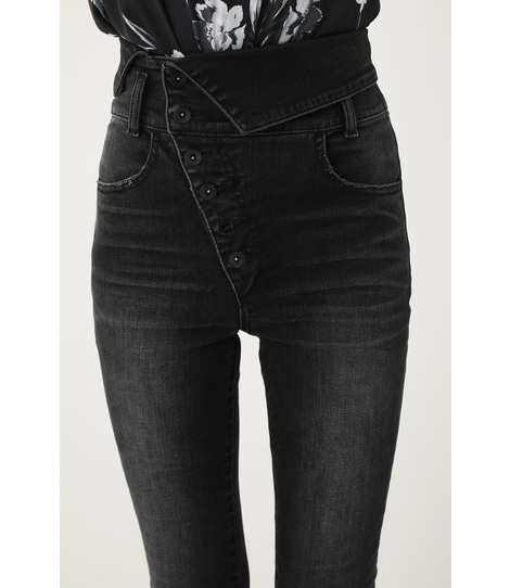 rienda | ターンカラーH／W DENIMアンクルパギンス (スキニー ) |SHEL  