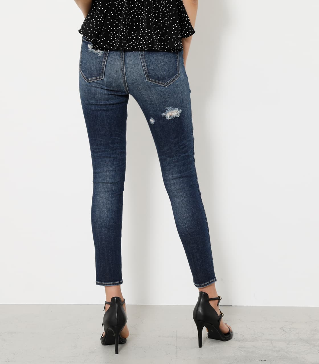 rienda | Crash DENIM J／W アンクルスキニー PT (スキニー ) |SHEL  