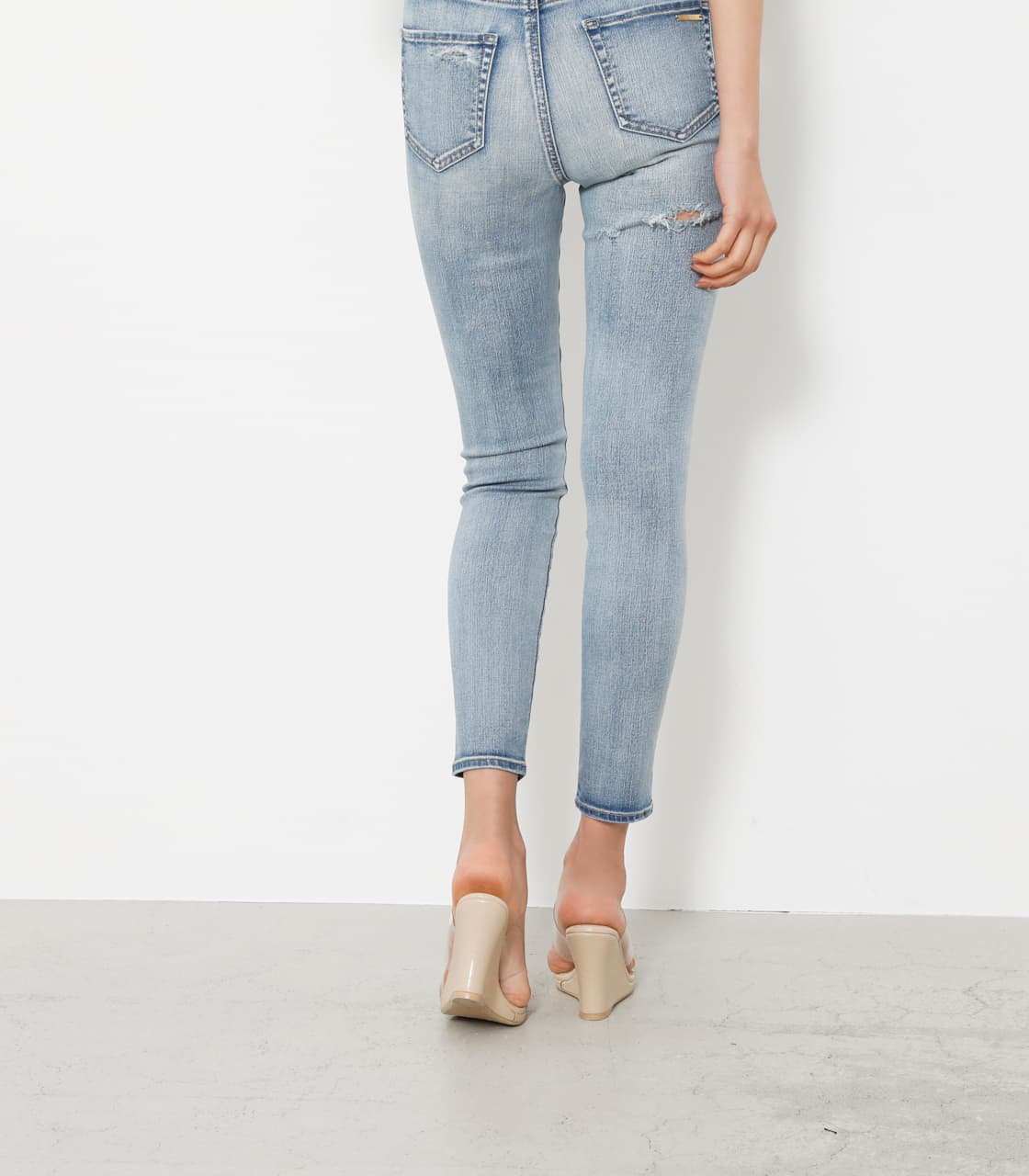 rienda | Crash DENIM J／W アンクルスキニー PT (スキニー ) |SHEL  