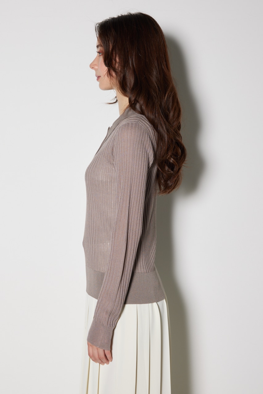 シアーポロニットトップス BRN FREE