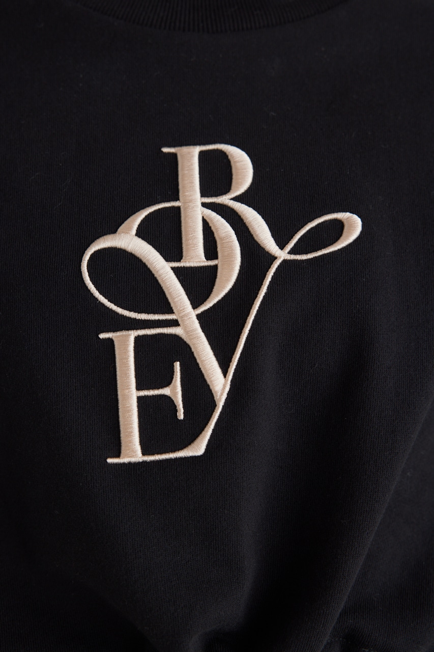 バルーンヘムロゴスウェットTOP BLK FREE