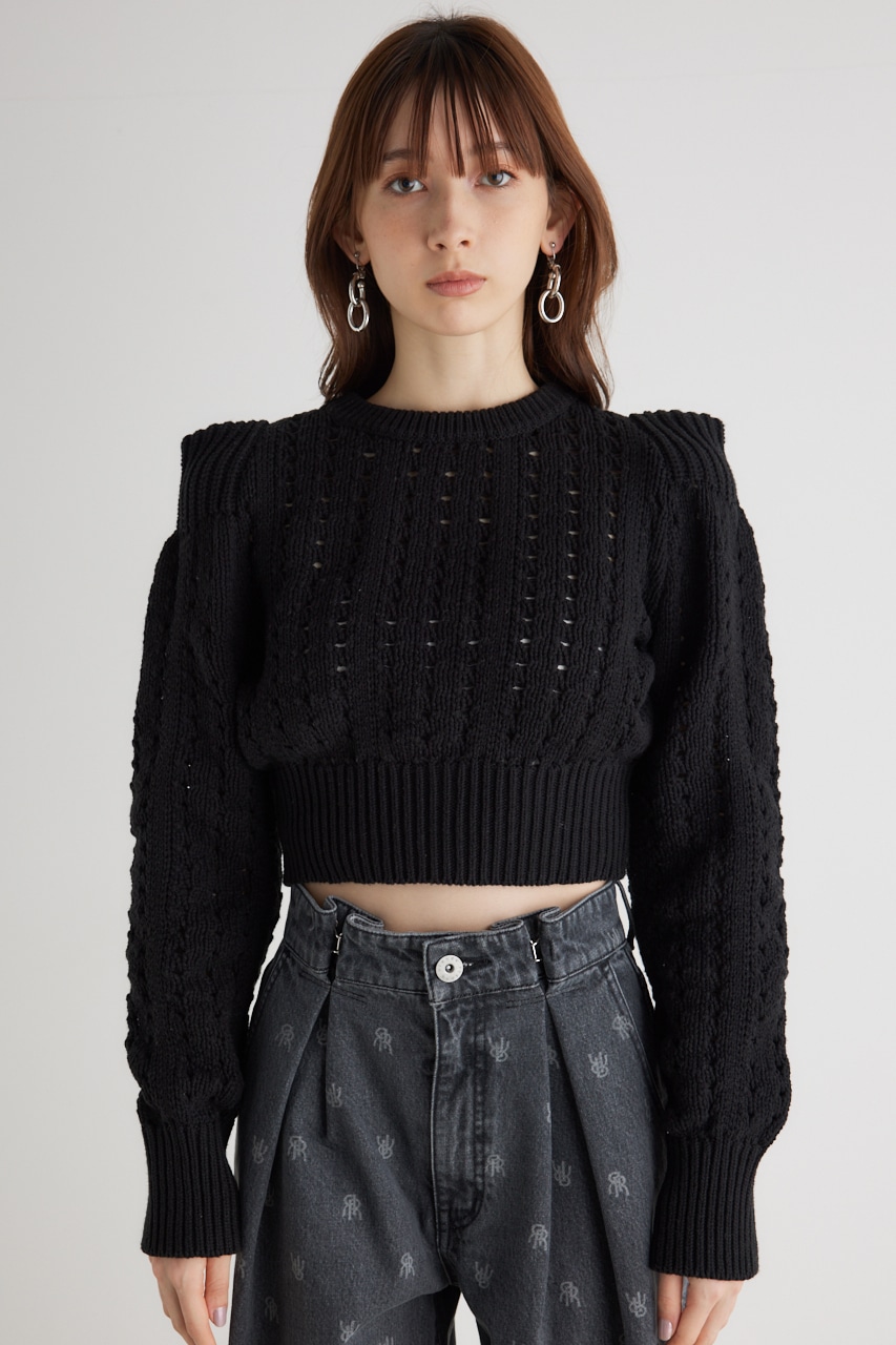 ショルダーポイントクロシェ TOP BLK FREE
