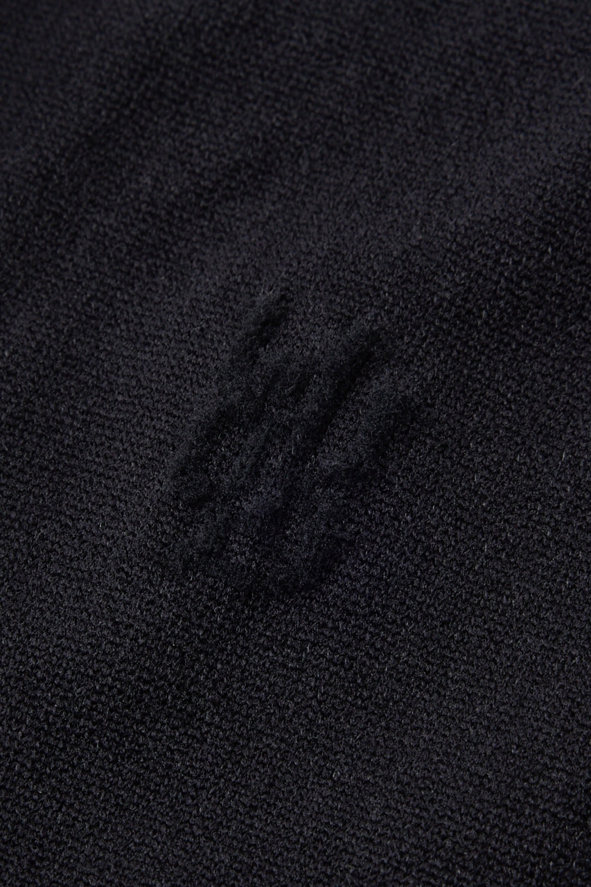 ロゴポイント刺繍シアーソックス BLK FREE