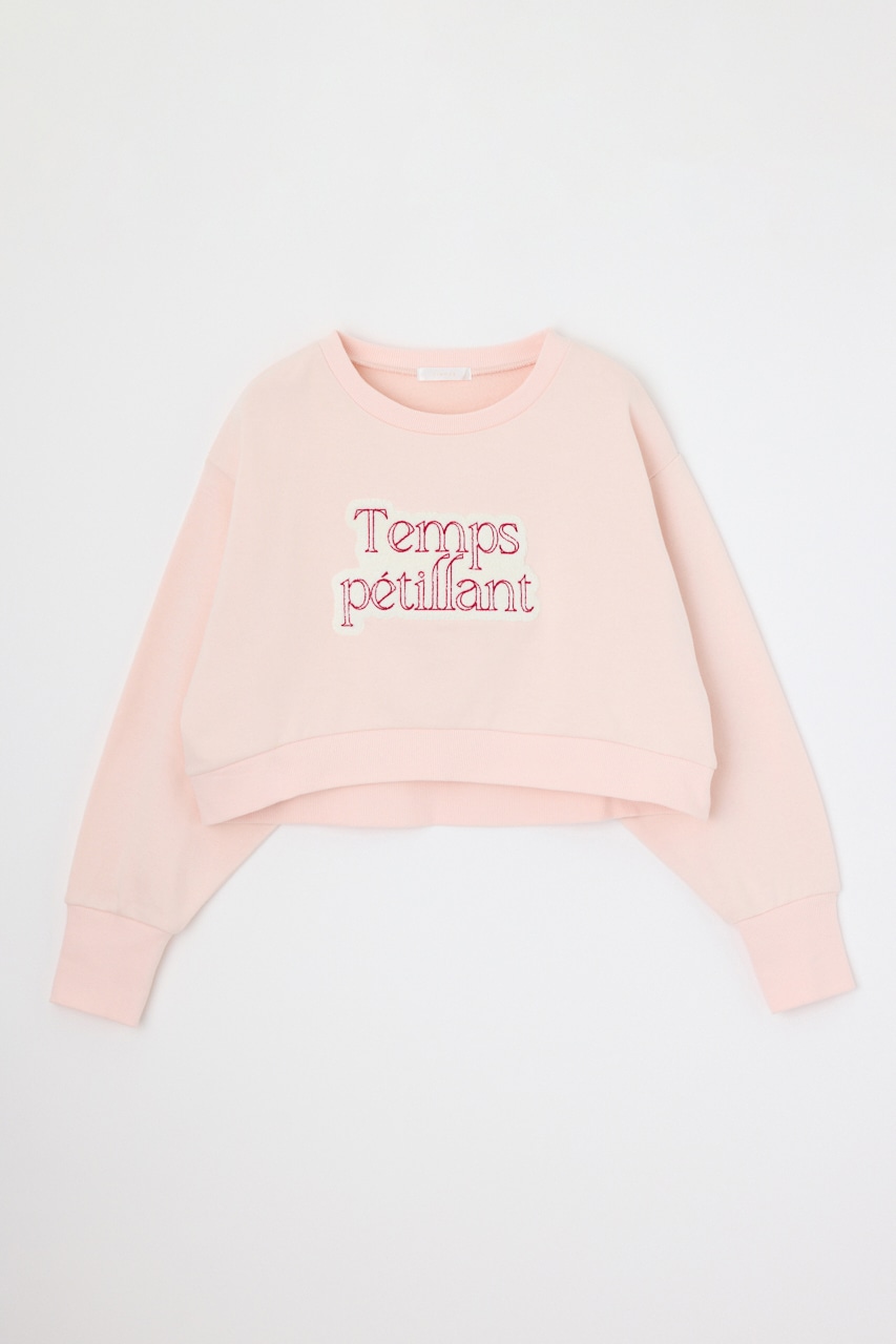 サガラ刺繍スウェットトップス PNK FREE