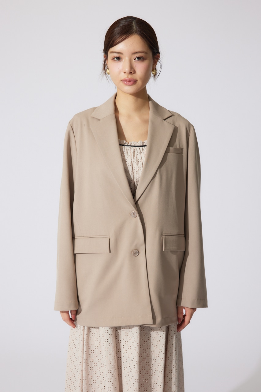 ベーシックシングルテーラードジャケット L/BRN FREE