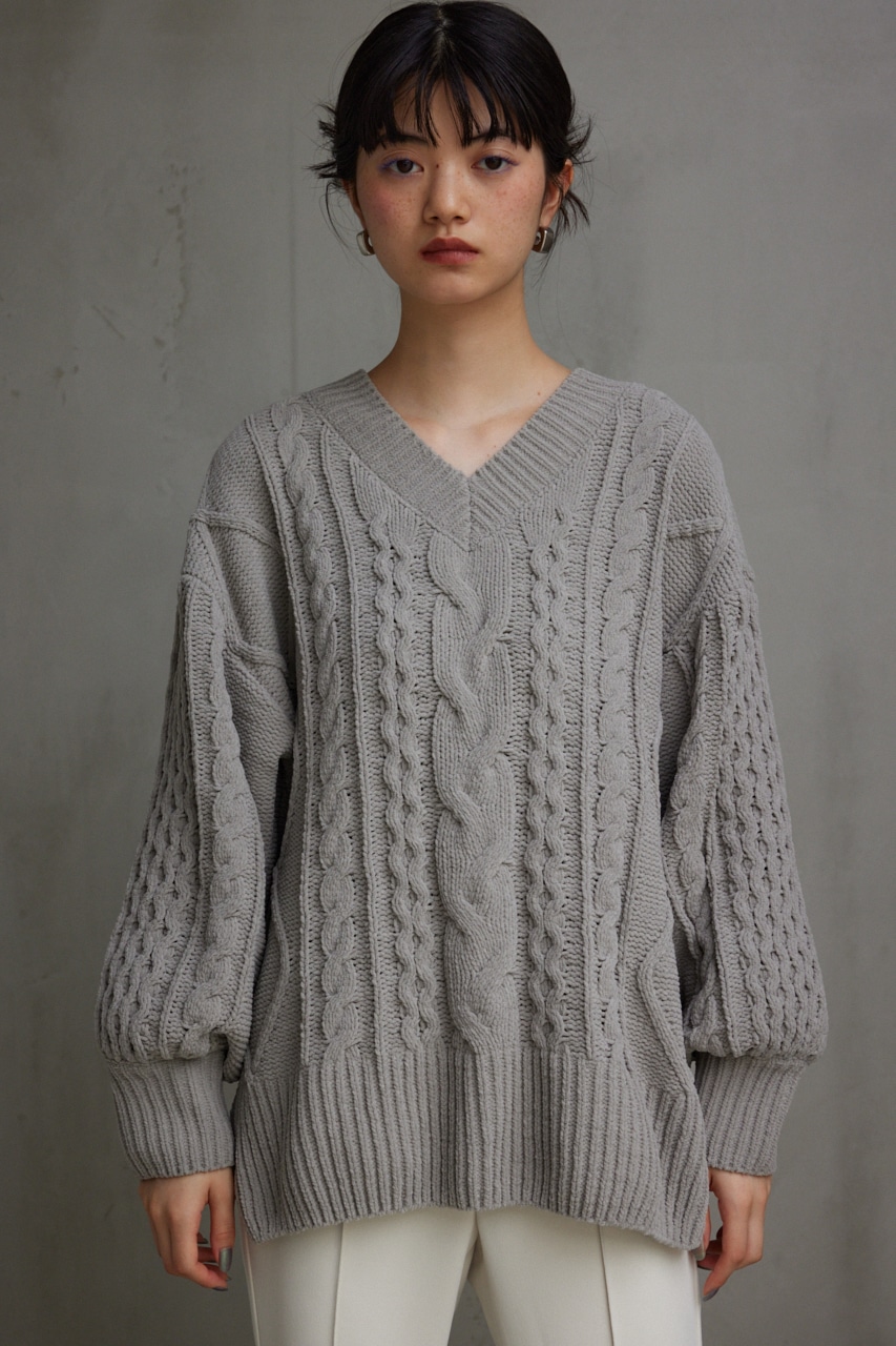 CLANE 新品 3D CABLE WIDE KNIT TOPS