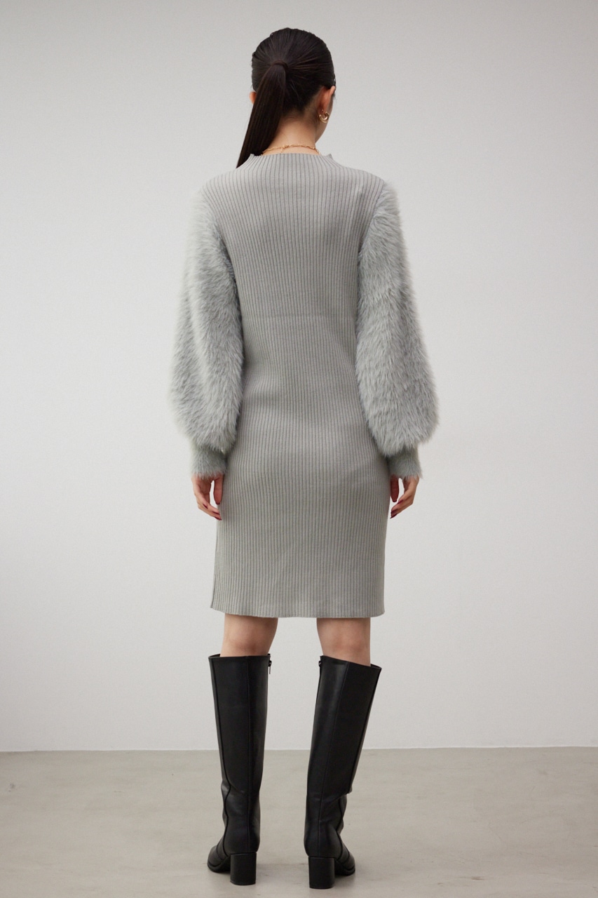 AZUL BY MOUSSY | シャギースリーブミニニットワンピース (ワンピース 再販ランクル70 ウインチ専用リモコン