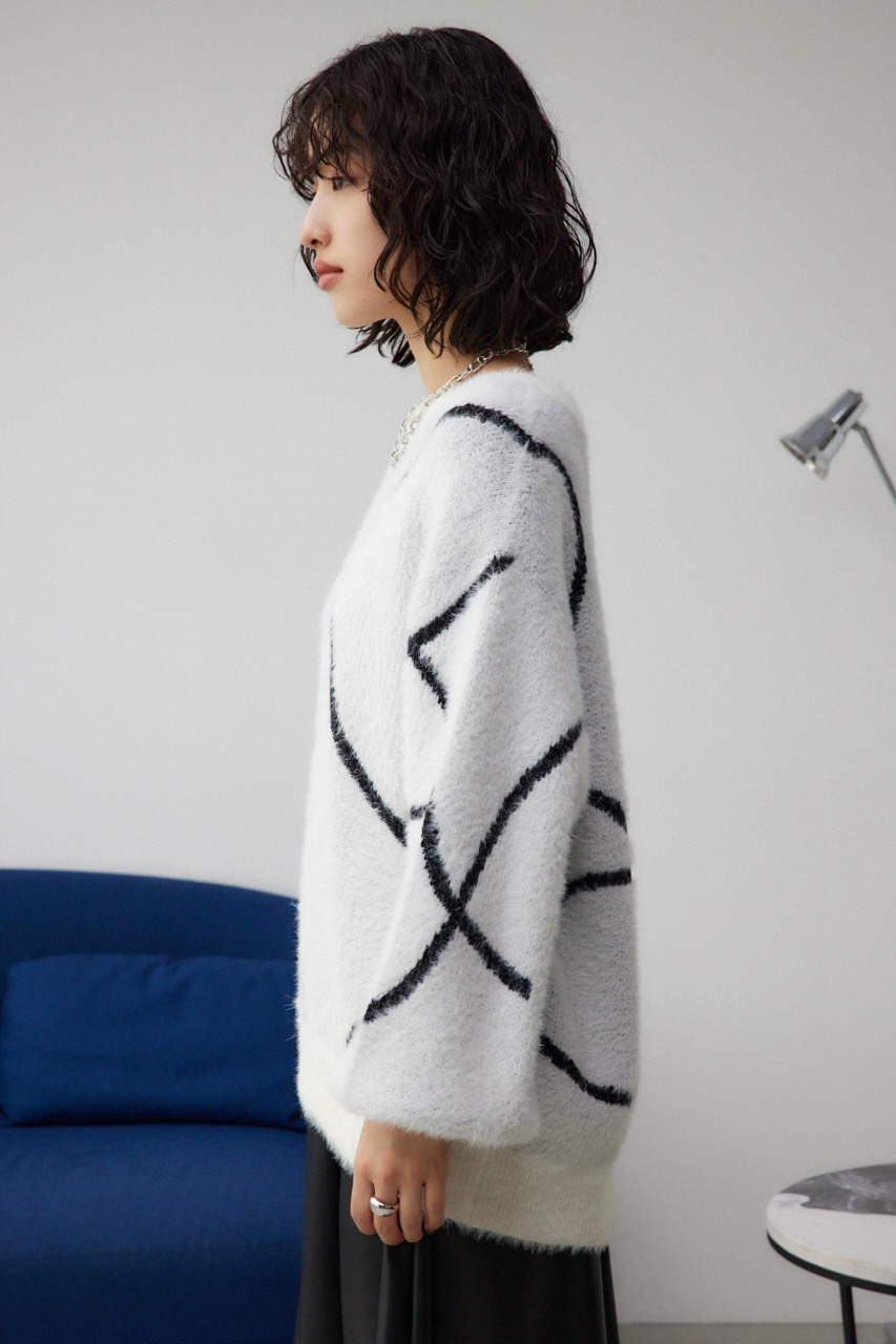 ニュアンスライン柄ニット IVOY FREE