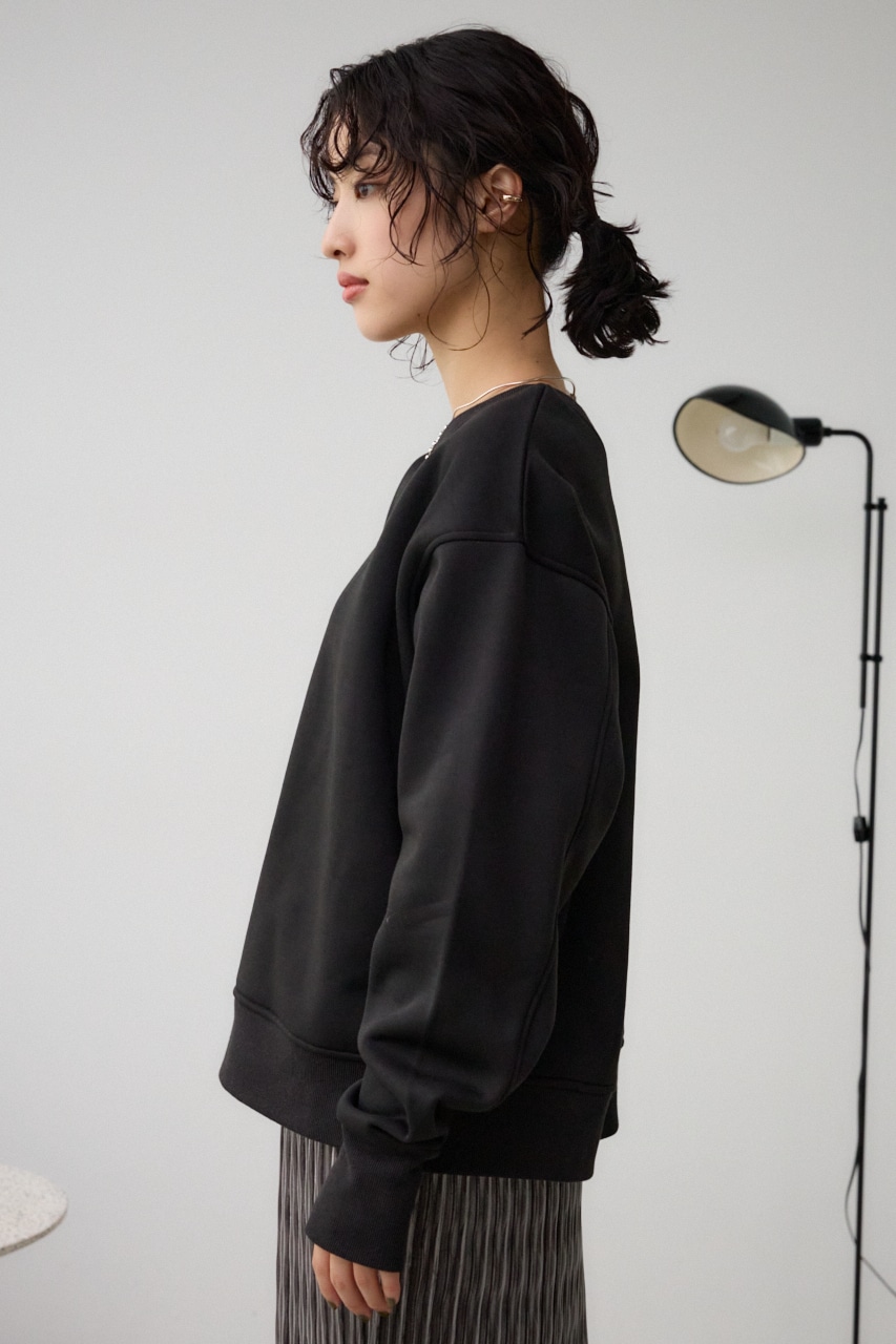 ルーズスウェットトップス BLK FREE