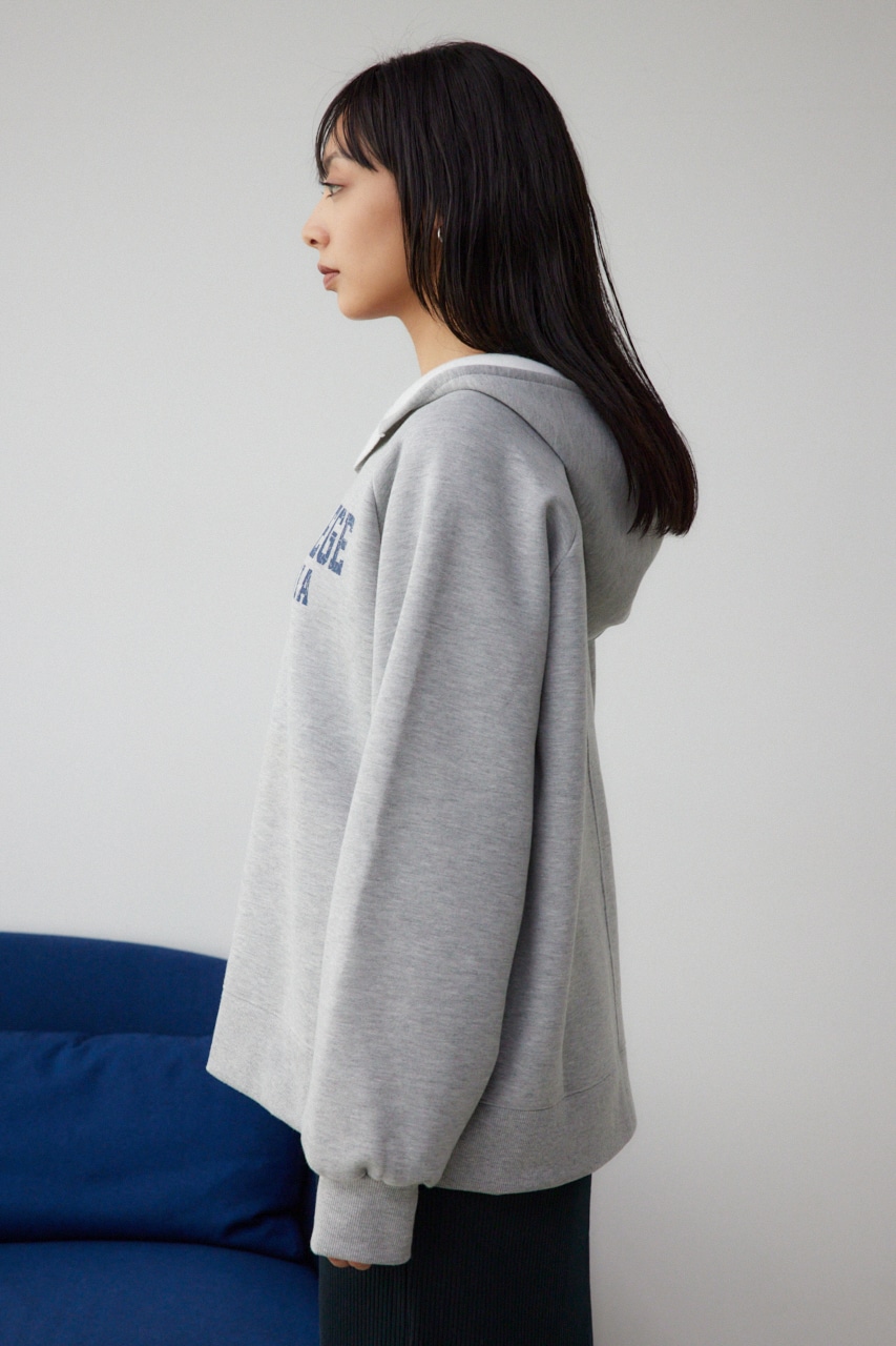 カレッジプリントスウェットパーカー T.GRY FREE