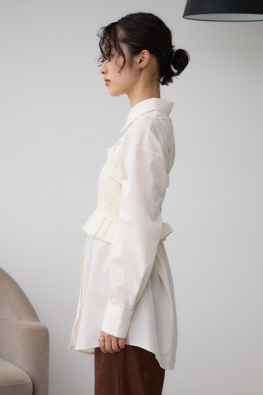 ビスチェ付きオーバーシャツ IVOY FREE