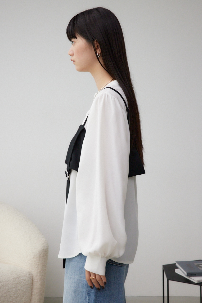 ガータービスチェレイヤードトップス BLK FREE