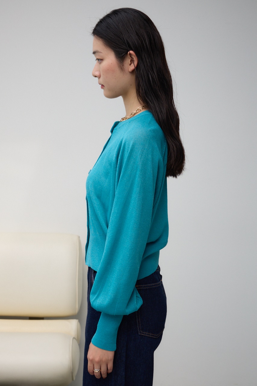 シアーニットカーディガン BLU FREE