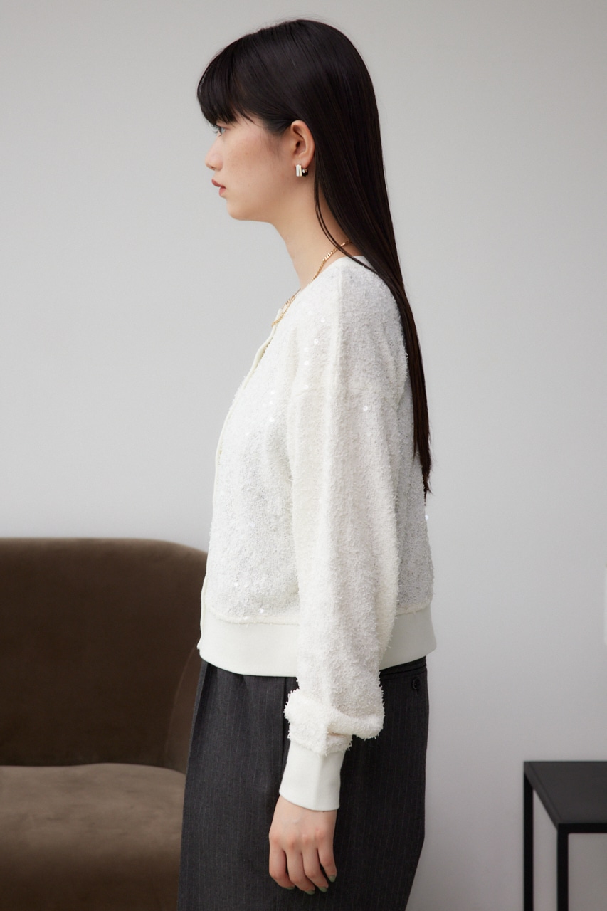 2WAYスパンコールカーディガン IVOY FREE