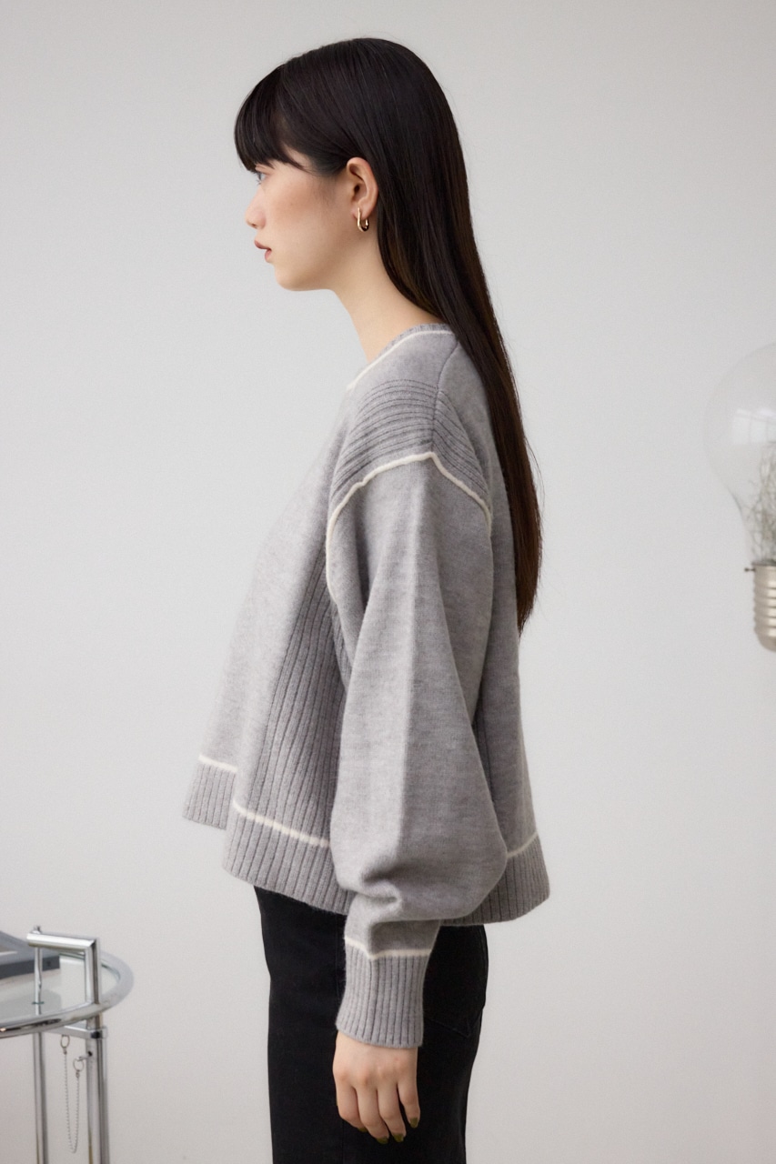 スウェットライクニットプルオーバー T.GRY FREE