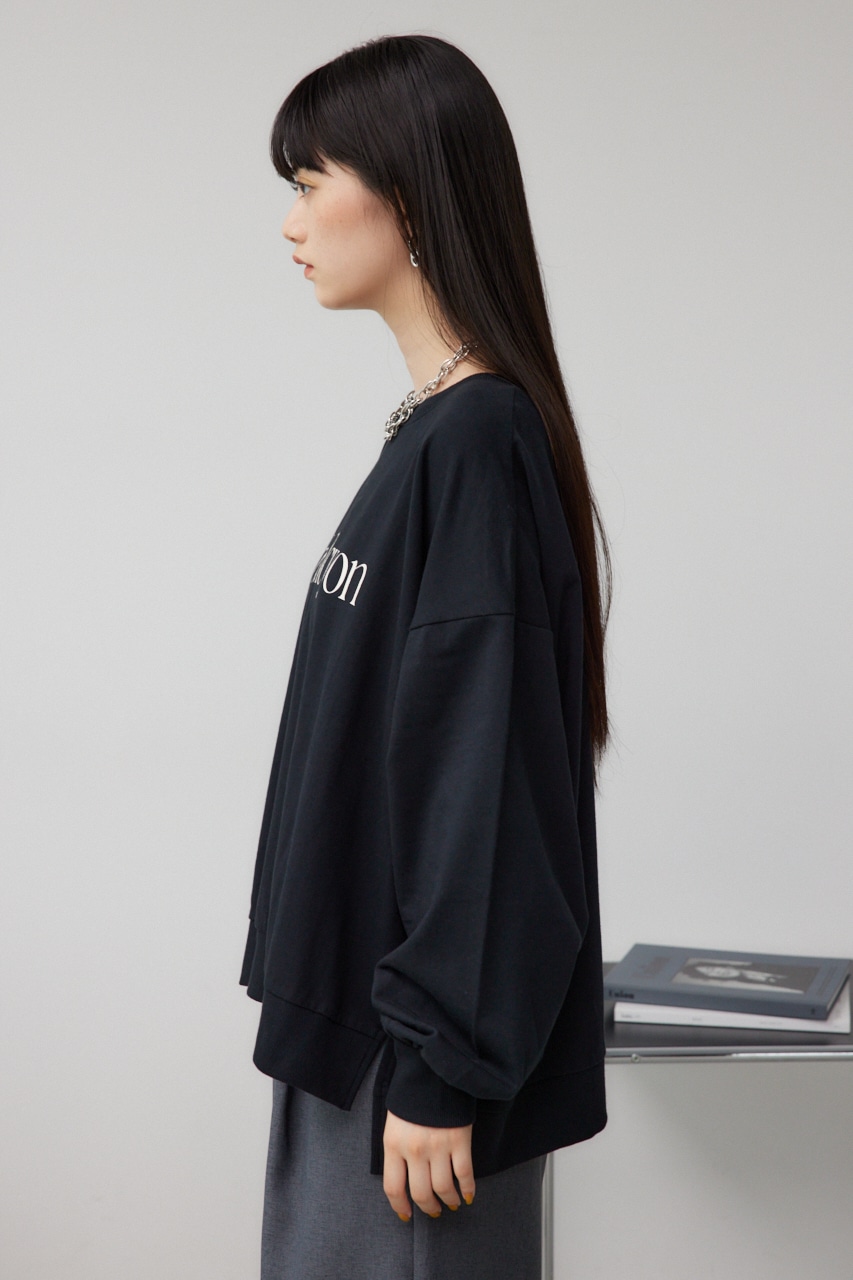 プリントウラケプルオーバー BLK FREE