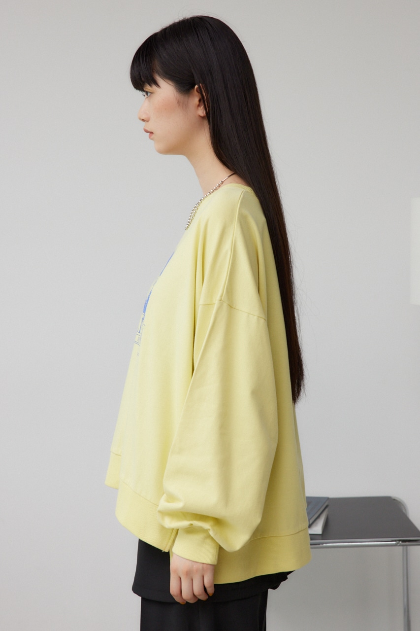 プリントウラケプルオーバー YEL FREE