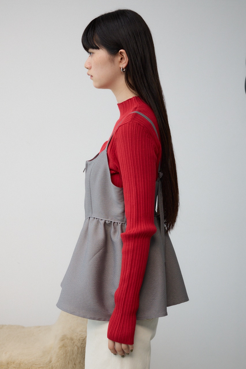 ジャガードフレアキャミ GRY FREE