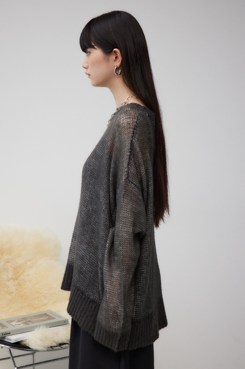 リバーシブルシアーニット GRY FREE