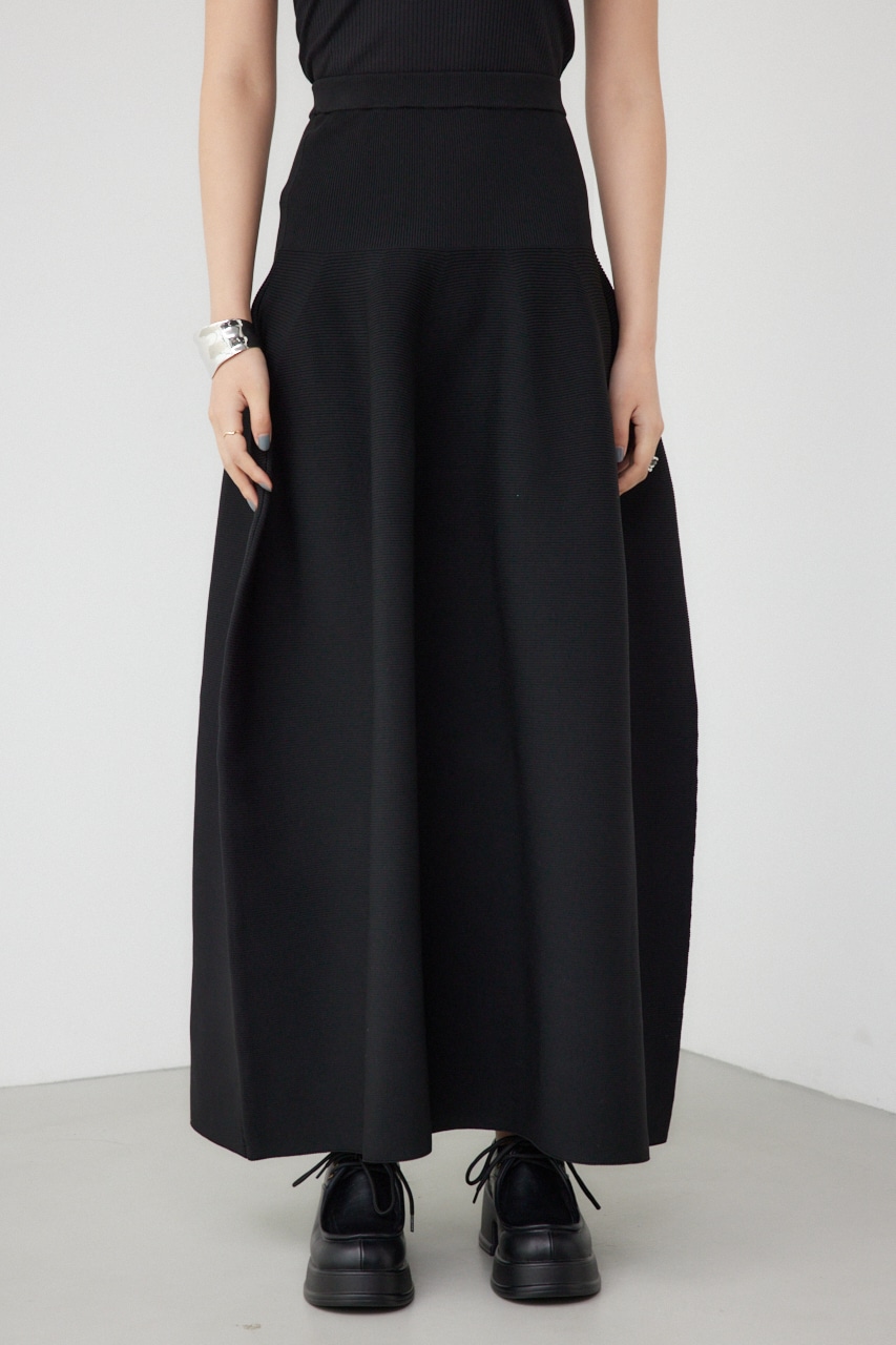 【PLUS】コクーンフォルム2WAYスカート BLK S