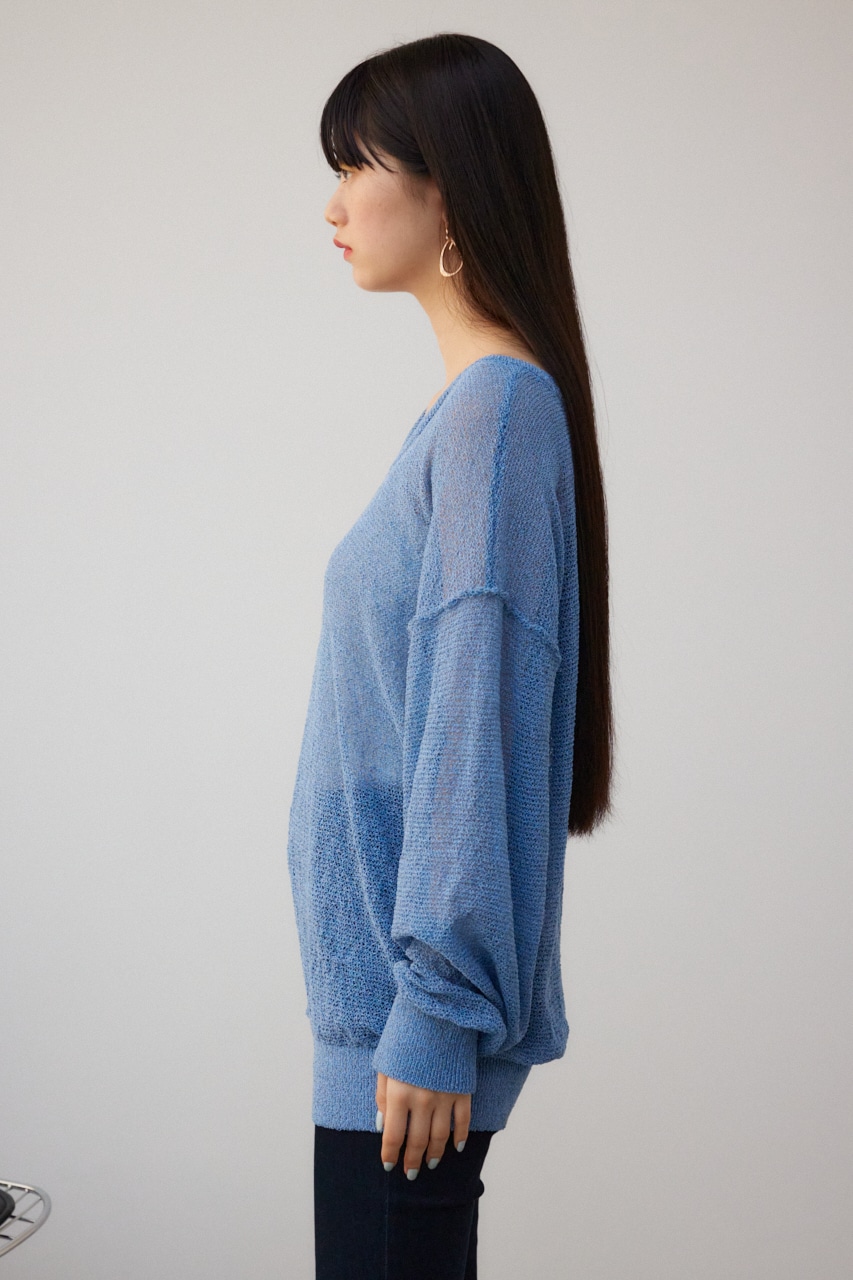 シアーグリッタールーズニット BLU FREE