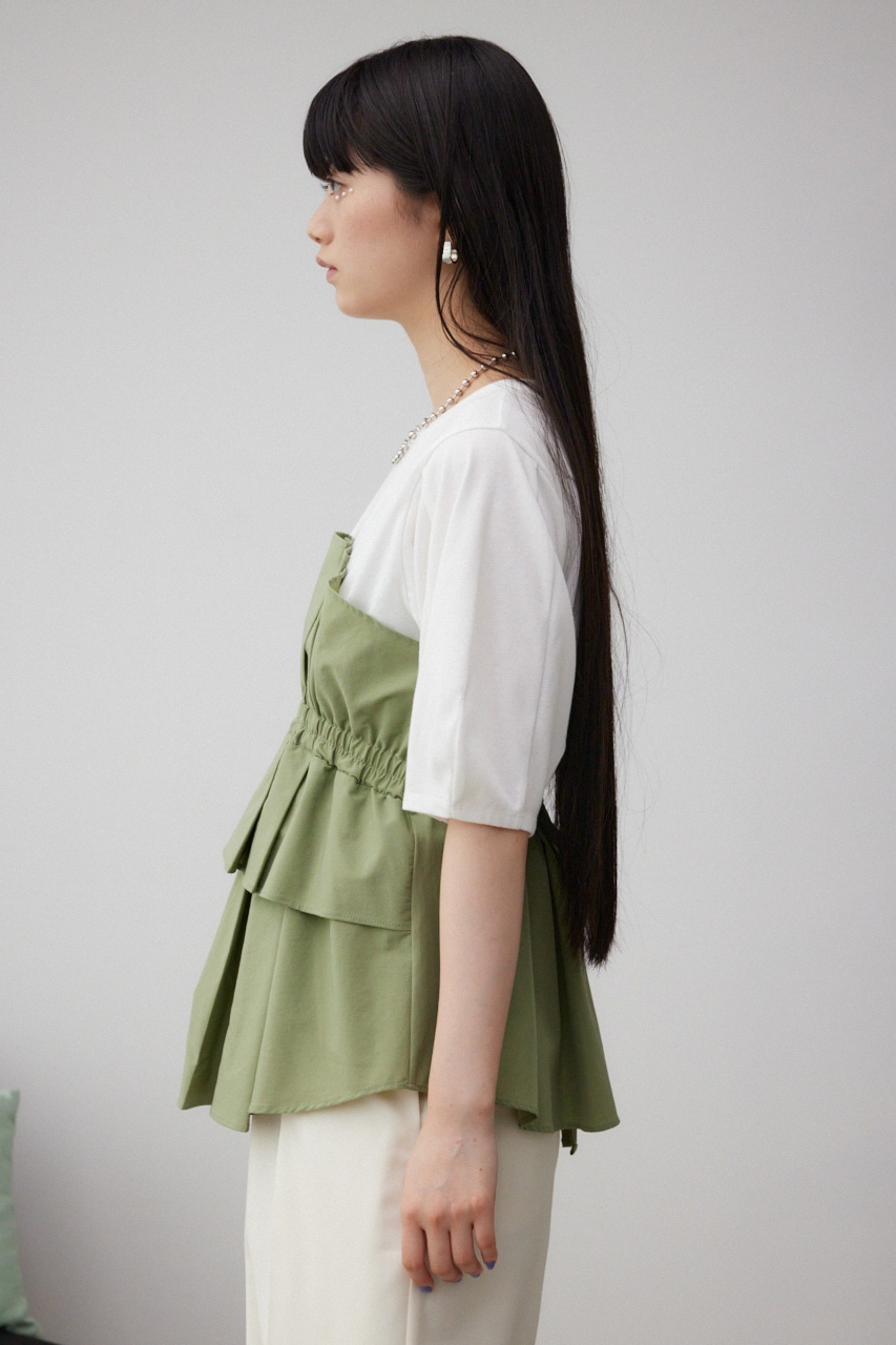 ビスチェレイヤードトップス 柄KHA M