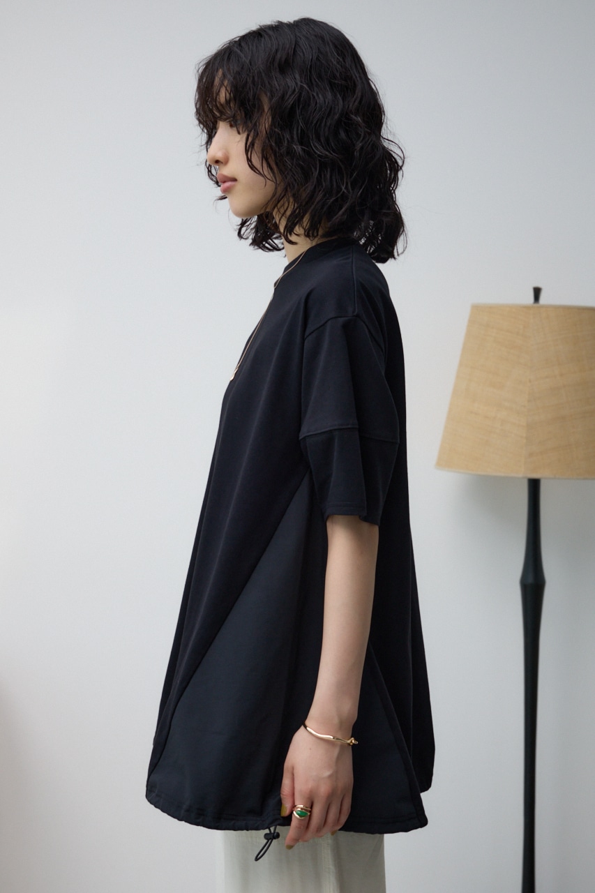 ドッキングバルーンギャザートップス BLK FREE