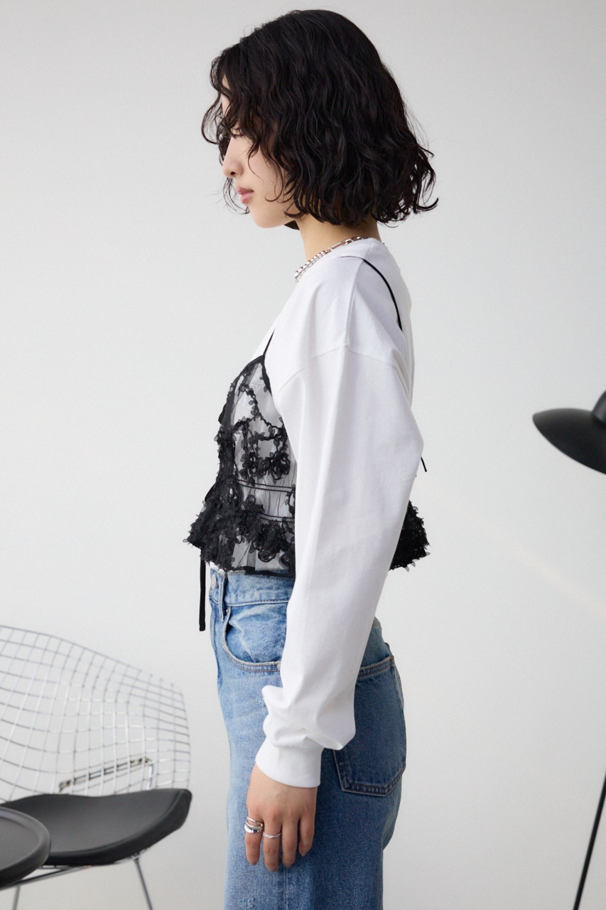 シアーレースビスチェ BLK FREE