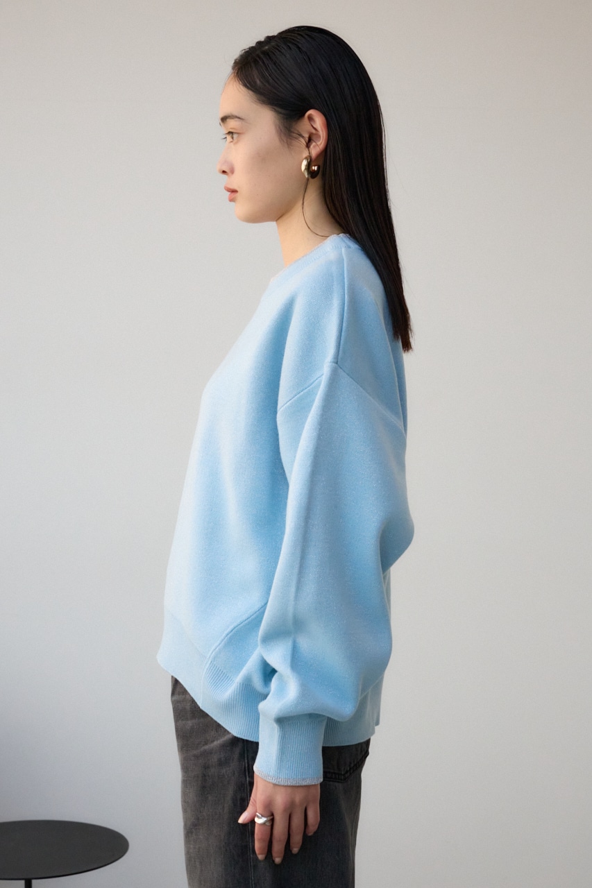 スウェットライクジャガードニット BLU FREE