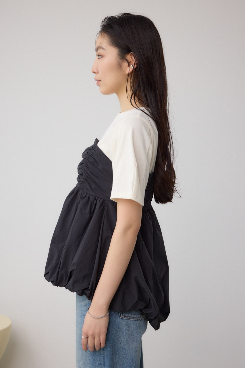 ペプラムバルーントップス BLK M