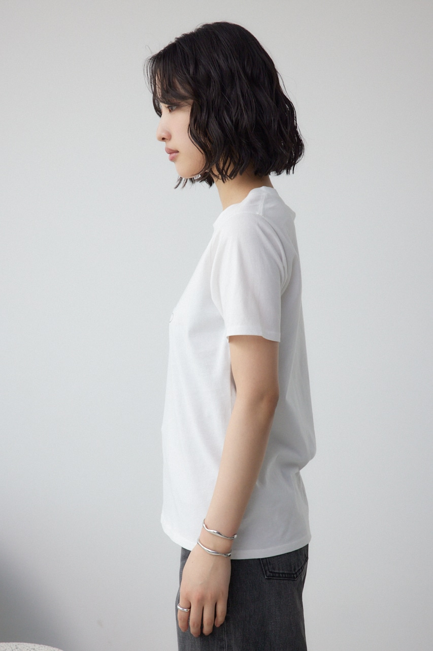 シンプルロゴTシャツ O/WHT FREE