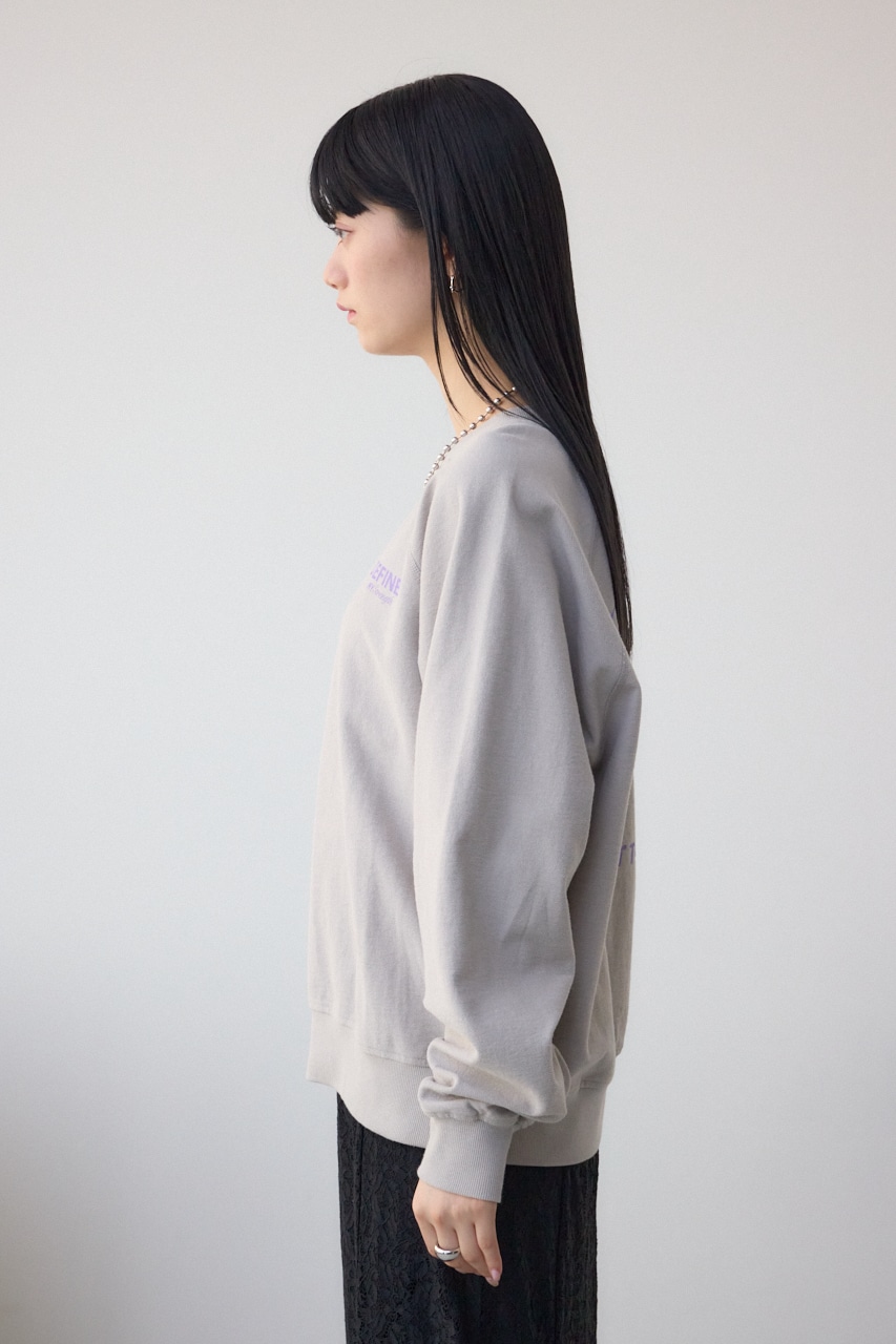 ミニウラケプリントトップス L/GRY FREE