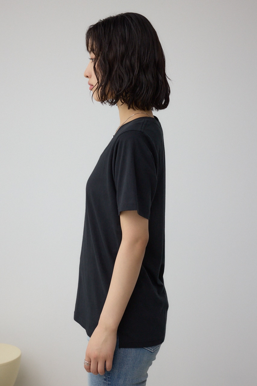 チェストメッセージロゴTシャツ BLK M