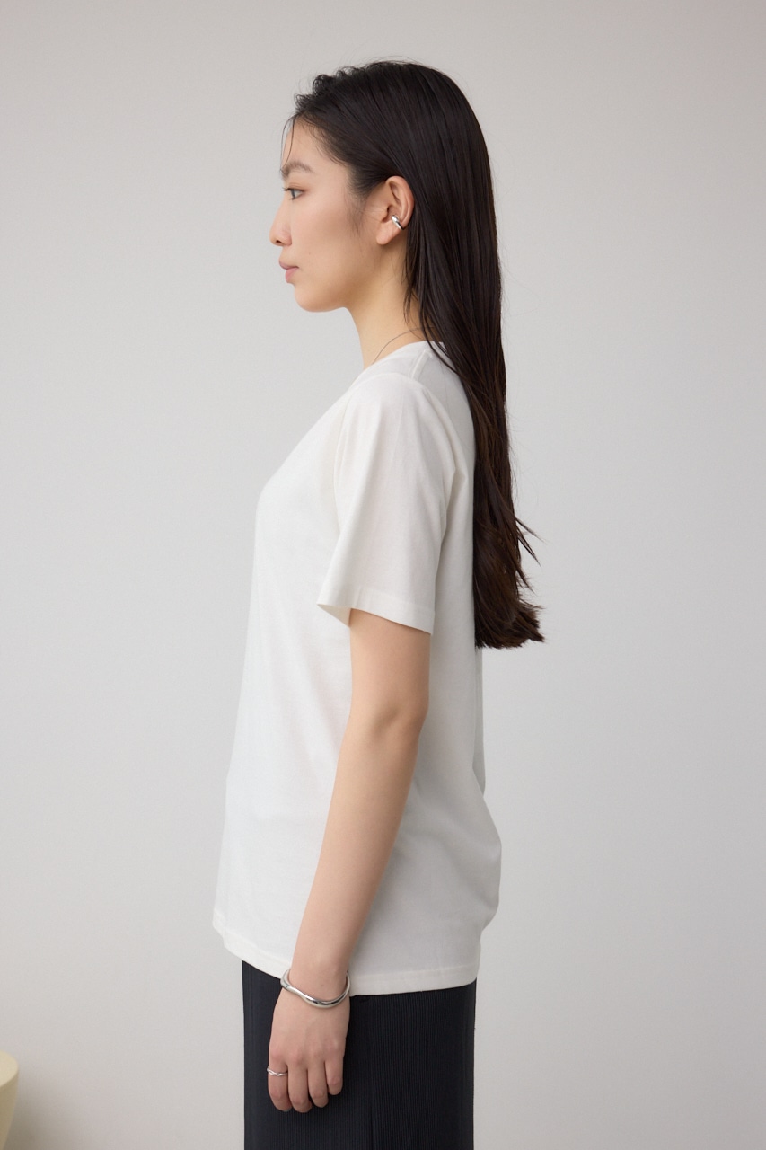 チェストメッセージロゴTシャツ O/WHT S