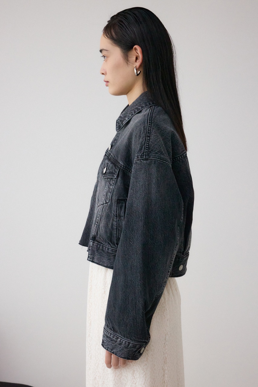 AZUL DENIM イレヘムカットデニムジャケット L/BLK FREE