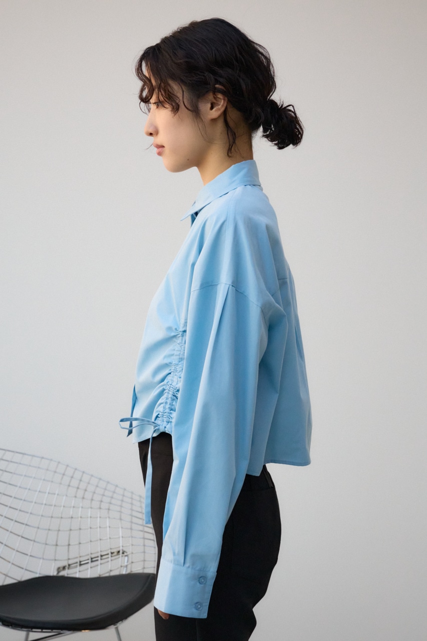 フロントギャザーシャツ SAX FREE