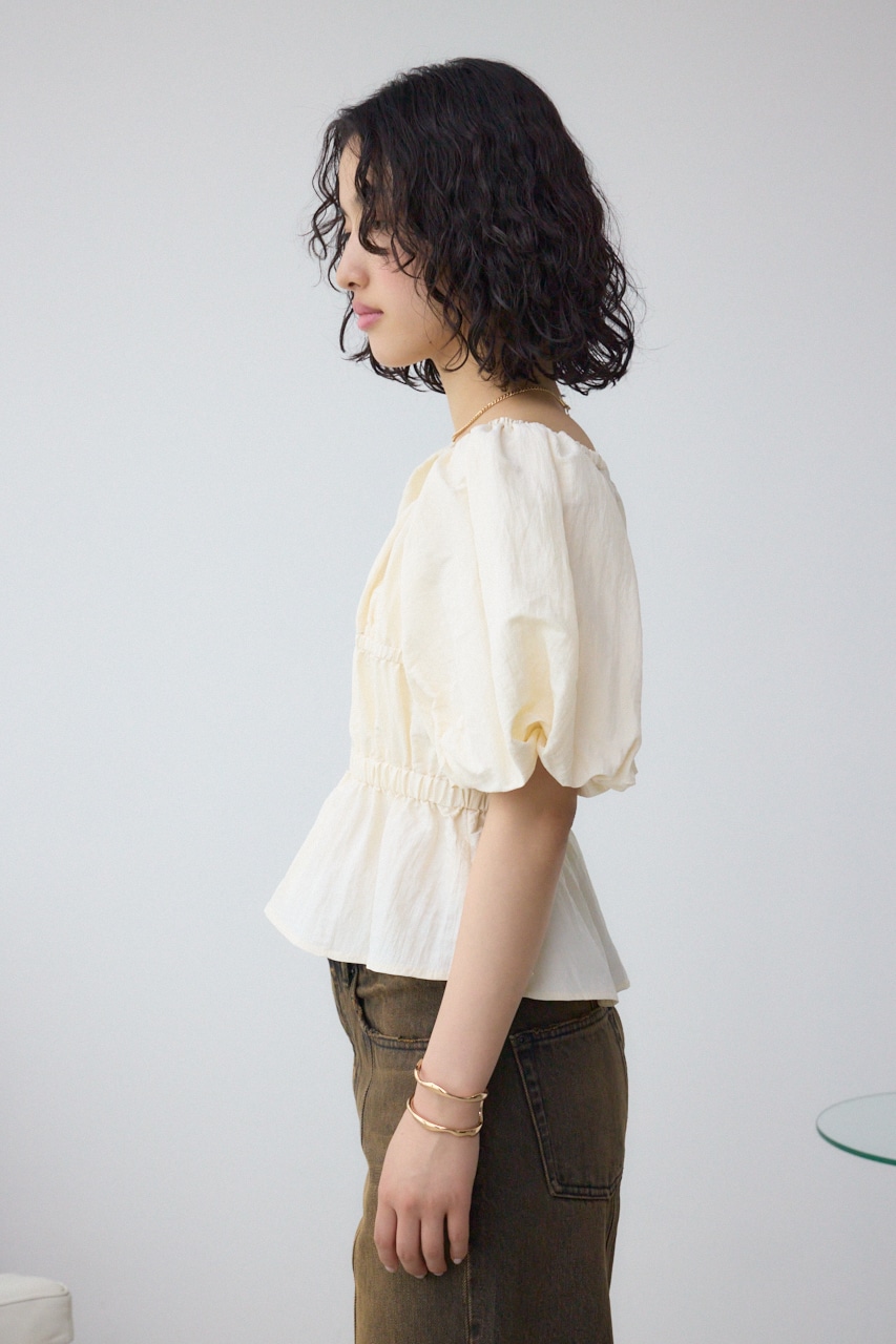 パフショルダー2WAYブラウス IVOY FREE