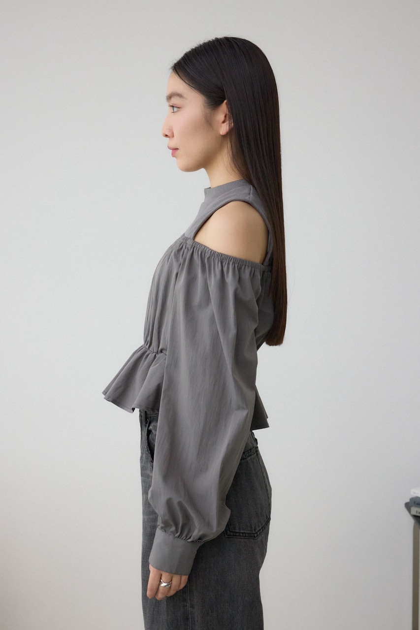 オフショルレイヤードブラウス GRY FREE
