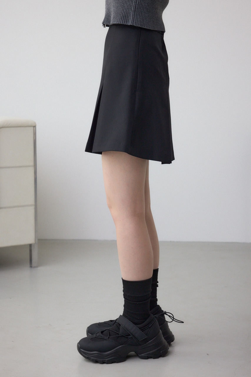 プリーツミニスカートパンツ BLK FREE