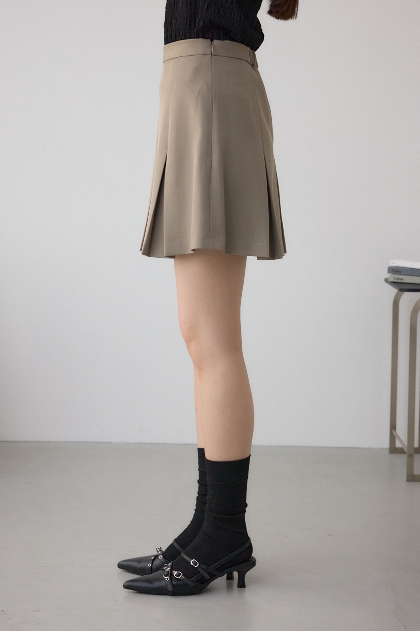 プリーツミニスカートパンツ L/BRN FREE
