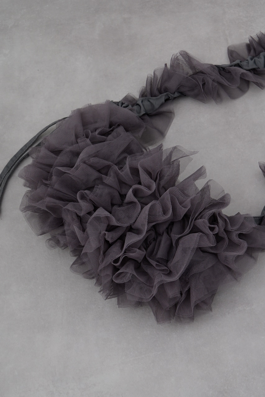 チュールフリルショルダーバッグ GRY FREE