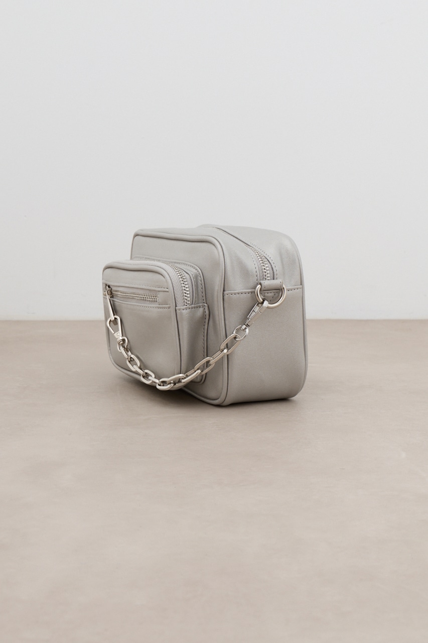 アウトポケットスクエアショルダーバッグ SLV FREE