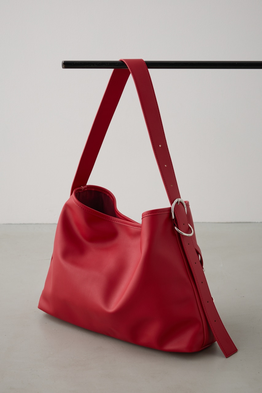 ナローベルトデザイントートバッグ RED FREE