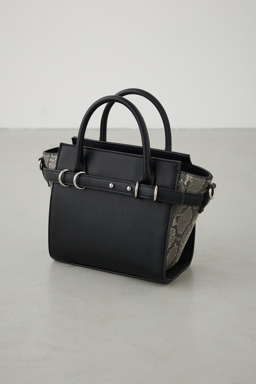 ベルトデザイントラペイズドバッグ BLK FREE