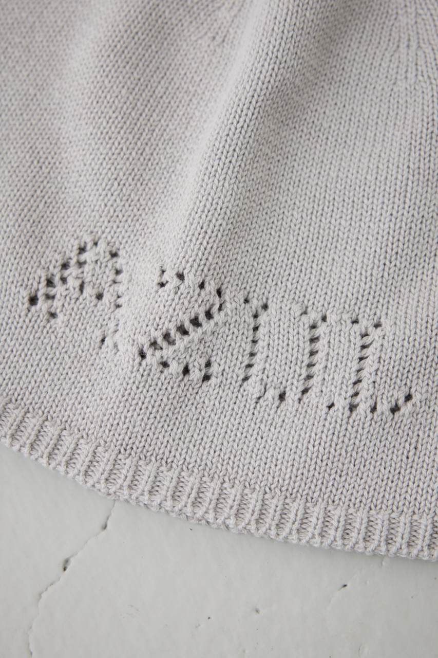 ロゴパンチングニットビーニー GRY FREE