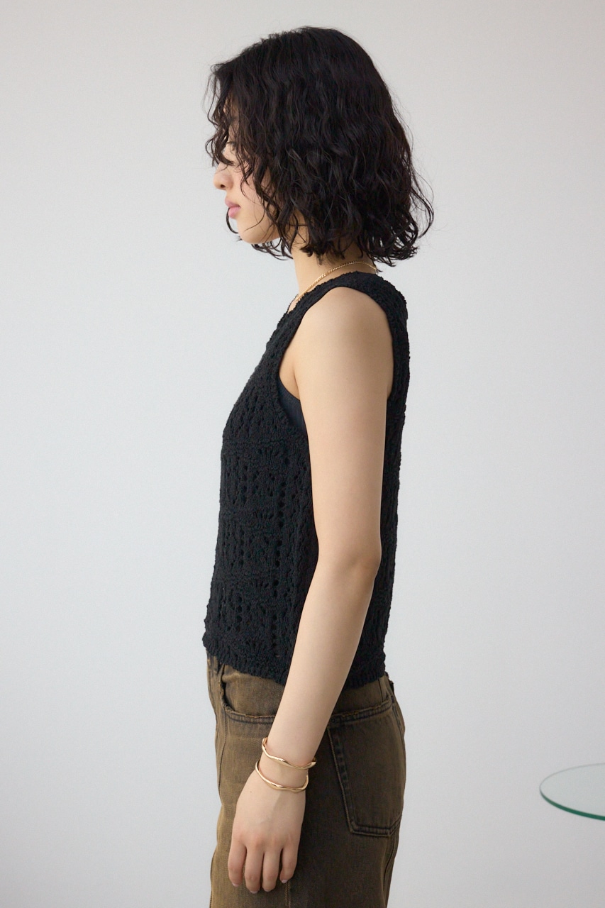 AZUL BY MOUSSY | クロシェニットタンク (タンクトップ ) |SHEL'TTER
